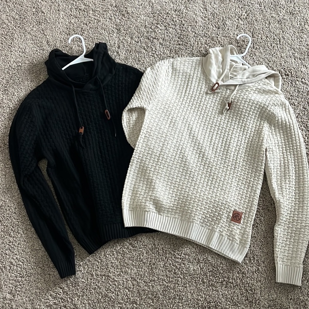 (2) Textured Hoodies Bundle